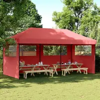 vidaXL "Neues Produkt" Party-Zelt - CLORIS - Pavillon - Bordeauxrot 292x580x315 cm Oxford-Stoff - Pavillons & Partyzelte V2819