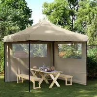 vidaXL （Robust Möbel）Party-Zelt 1 PC Wasserdicht - CLORIS - Gartenpavillon/Gartenzelt - Taupe 292x292x315 cm Oxford-Stoff - Pavillons & Partyzelte NeuMöbel435326