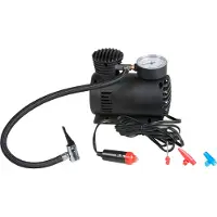 All Ride Kompressor - Reifenfüller - mit Manometer - max 250 PSI/ 17 Bar - mit 3 Aufsätzen - Autostecker - 12V