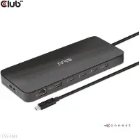 Club 3D CLUB3D Thunderbolt 4 e 11-in-1-Docking-Station, Andocken, Thunderbolt 4, 140 W, 1000 Mbit/s, Schwarz, SD