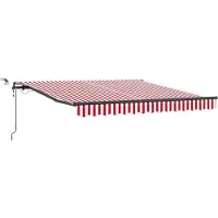 Syfax Markisenstoff Rot und Weiß 350 x 250 cm Polyester