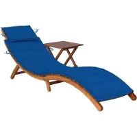 Prolenta Maison Exclusive - Sonnenliege mit Tisch und Auflage Massivholz Akazie