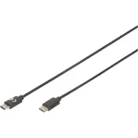 Digitus USB-C Anschlusskabel, USB-C - USB-C, 3 m, USB C, USB C, USB 2.0, 0,48 Gbit/s, Schwarz