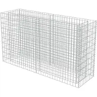 vidaXL Hochwertigen Möbel Beete - Silber Gabionen-Hochbeet Verzinkter Stahl 180×50×100cm NEU5885025