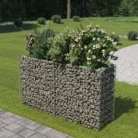 vidaXL "Rabatt" Gabionen-Hochbeet - praktische Gabionenkorb - Verzinkter Stahl 180×50×100 cm - Beete CC585
