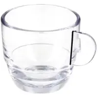 Monouso - Wiederverwendbare Plastiktasse “Espresso” Transparent 80ml (6 Stück)