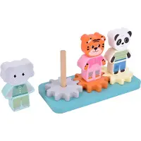 Small Foot Stapelspiel mit Zahnrad Jungle Friends 1 St