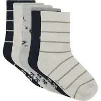 Minymo Socken - 5er-Pack - William Grau - - 27/30 - Socken