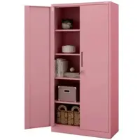 DELUKE Aktenschrank Abschließbar KADO mit Flügeltüren 185 x 90 x 40 cm Rosa