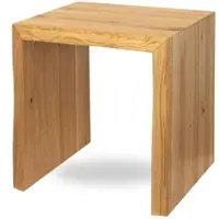 DELUKE Holzbank Sitzbank EGON - Eiche Massiv mit Baumkante | Eichenbank Esszimmer Flur Garderobe Schlafzimmer | 40x40x45cm