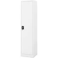 Jan Nowak Aktenschrank Abschließbar ALEX mit Flügeltüren 185 x 45 x 40 cm Weiß