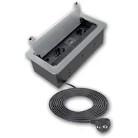 World-trading-net Tisch-Einbausteckdose INBOX 2x230V USB-A C Edelsta