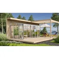 Pergart Vitavia, Aktionsangebot (inkl. 100 Euro Zubehör): Anlehn-Gewächshaus "Athena 10200", aluminium, 10,2 m², 3 mm ESG, 10 mm HKP