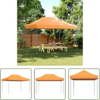 The Living Store Partyzelt Faltbar Pop-Up Orange 410x279x315 cm