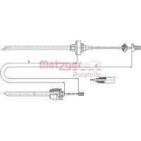 METZGER 10.2372 Kupplungsseil Seilzug für RENAULT TWINGO I (C06) 930/567mm