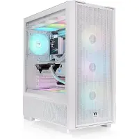 Thermaltake S380 TG ARGB, Midi Tower, PC, Schwarz, Weiß, ATX, EATX, micro ATX, Mini-ITX, SPCC, Gehärtetes Glas, Gaming