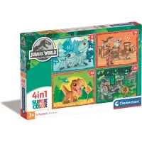 Clementoni Jurassic World Super Kolor 4er Puzzle-Set