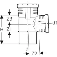 Geberit GE Silent-Pro Abzweig 87,5 Gr. d75/50mm