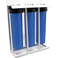 Naturewater NW-BRL03-LS3 3 Stufen Wasserfilter, 5 µ, 32,89 mm (1"), Ø113 mm PP Kartusche, Filter Wandhalterung, Filterschlüssel, Sedimentfilter Aktivkohleblock Aktivkohlegranulat