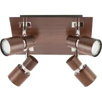 Rabalux 6008 Spots lampen Merkur GU10 4x MAX 50 Metall Metall Wenge