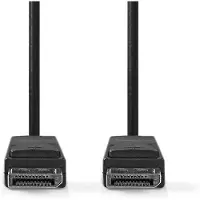 Nedis Displayport-Kabel - DisplayPort Stecker - DisplayPort Stecker - 4K@60Hz - Vergoldet - 2.00 m - Rund - PVC - Schwarz - Label
