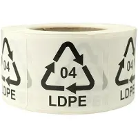 Transpak Etiketten f.Italien Masse 35x35mm Haftfolie weiss selbstklebend Aufdruck 04 LDPE