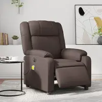 vidaXL CLORIS Aufstehsessel Massagesessel Elektrisch Braun Kunstleder, 23,85 kg