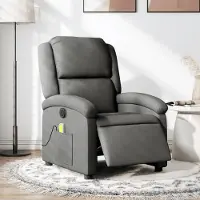 vidaXL Massagesessel Elektrisch Dunkelgrau Stoff , Klassische Sessel 2024 Neu