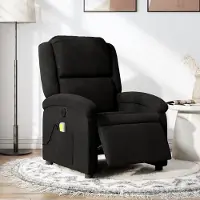 vidaXL Massagesessel Fernsehsesel Elektrisch Schwarz Stoff 3204154
