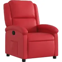 Syfax Sessel Rot Kunstleder 71 x 86,5 x 99,5 cm (B x T x H) mit manueller Liegefunktion