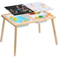 StarTech.com Sensorischer Sandspieltisch Aktivitätstisch mit 3 Aufbewahrungsbehältern - Interaktiver Spielplatz für Kinder