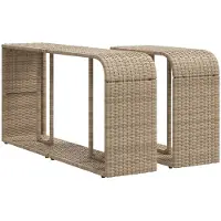 Syfax Outdoor-Regale 2 Stk. Beige Poly Rattan