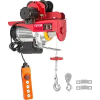 Vevor 800 kg/1700 lbs Elektrische Laufkatze 1300 W Elektrische Hebevorrichtung Doppelte 12 m/40 ft, Elektrische Hebevorrichtung Elektrischer Gabelstapler Stahlpalettenhalter Hebel Garagenhebevorrichtung