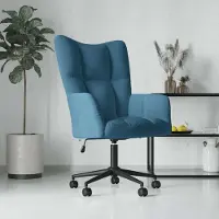 vidaXL Relaxsessel/Loungesessel/TV-Sessel - Blau Samt - Couchsessel CC14048