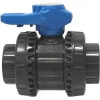 Fip Pvc--doppelverschraubungsventil zum kleben, 90 mm - VIB90C
