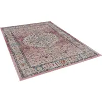 Pergamon Indoor Outdoor Teppich Lagos Vintage Orient Rosa Creme, Größe:120x170 cm