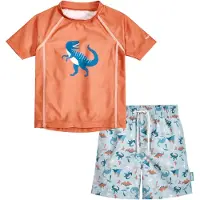 Playshoes UV-Schutz Bade-Set Dino in ocker | Gr.: 122/128