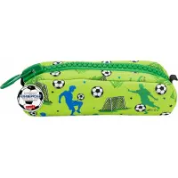 Sonstige Verlage Gepolstertes Federmäppchen mit Fußball-Motiv, Neopren, XL-Reißverschluss, 29x10,5x9 cm