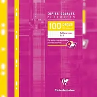Clairefontaine 10x Packung mit 50 Blatt Kanzleibogen gelocht DIN A4, 90g, kariert - 4722C