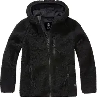 Brandit Fleecejacke Damen Ladies Teddyfleecejacket, hood schwarz 5XL