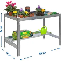 Simon Rack Pflanztisch SIMONGARDEN silber 90,0 x 60,0 x 84,0 cm