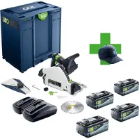 Festool TSC 55 KEB-Basic 100Y Limited Edition Akku Tauchsäge 18 / 36 V ( 2x 18 V ) 160 mm Brushless + 4x Akku 8,0 Ah + Ladegerät + Systainer