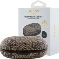 GUESS 4G Metal Bluetooth headphones with ENC docking station - brown