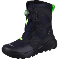 Superfit Kinder Winter Schneeschuhe Dunkelblau Grün mit Schnellschnürsystem