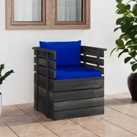 vidaXL Möbel Gartensessel mit Kissen Kiefernholz - Gartenstühle 3061729