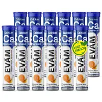 EVÄM Calcium + Magnesium D3 Brausetabletten - 12er Pack 180 St
