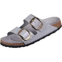 Birkenstock Damen - Arizona Sandalen mit Großem Schnallen-Doppelriemen - High Shine Stone Coin