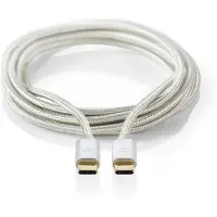 Nedis Gold Cctb64700al10 Usb 3.2 Gen 1 Kabel Usb-c M-usb-c M 4k 5gbs Geflochten Und Beschichtet 1 M 60w 60hz