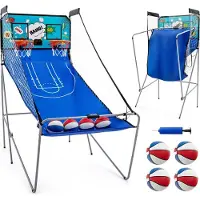B2X 8 in 1 Basketballautomat mit 4 Bällen & Luftpumpe & 8 Spielmodi Arcade Basketballspiele Grün
