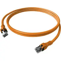 EasyLan DualBoot PushPull IP20 Patchkabel, Cat.6A (Class EA), S/FTP, orange, 3 m